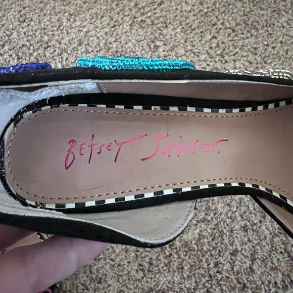 Betsey Johnson Black Heels with Colorful Embellishments - Picture 7 of 7